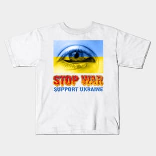 Stop Ukrainian war and Russian occupation Kids T-Shirt